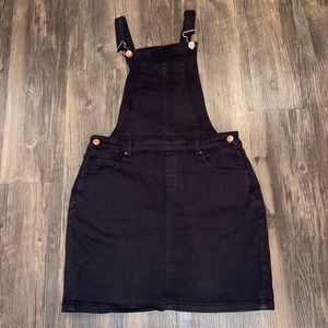 Pacsun Black Denim Skirt Overalls